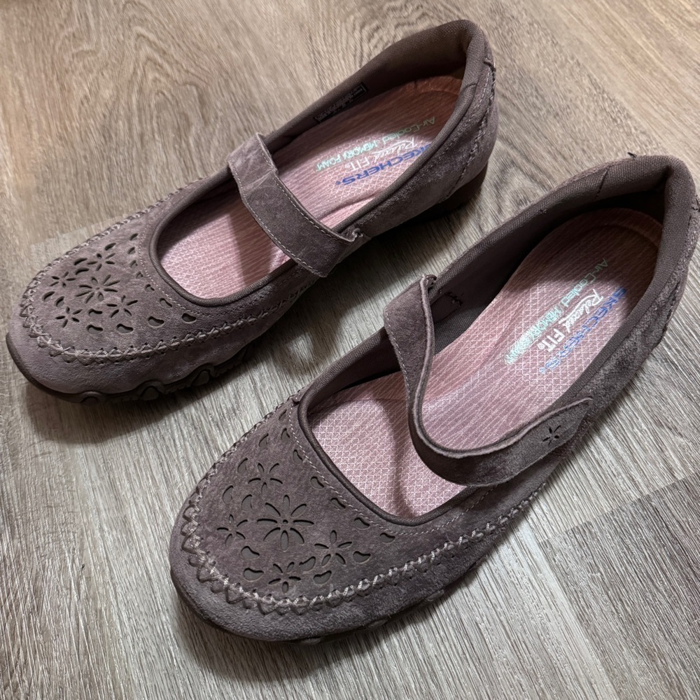Skechers Women Relaxed Fit Air Cooled Memory Foam Brown Tan Loafers 9 Mary Jane - Picture 4 of 7